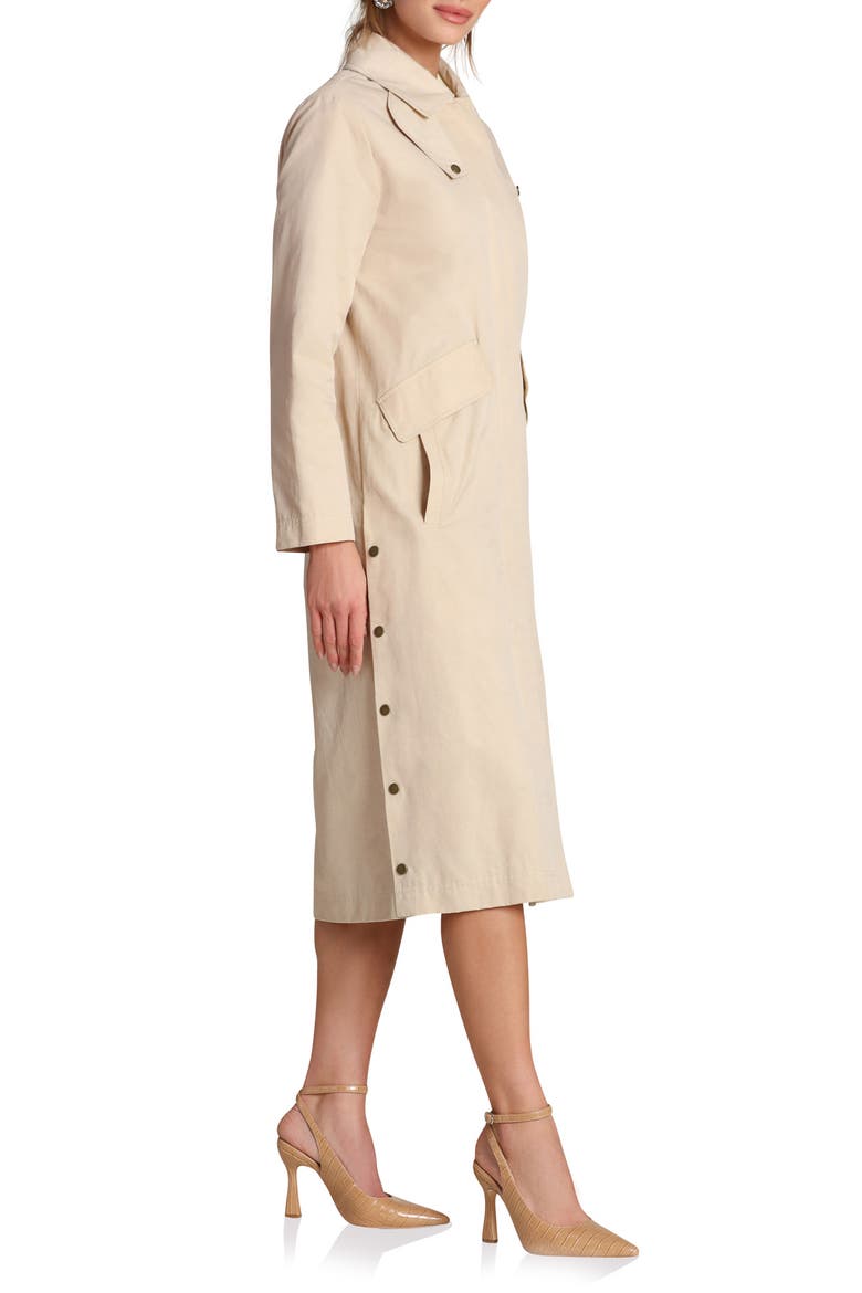 Side Snap Cotton Blend Barn Coat, Alternate, color, SANDY TAN