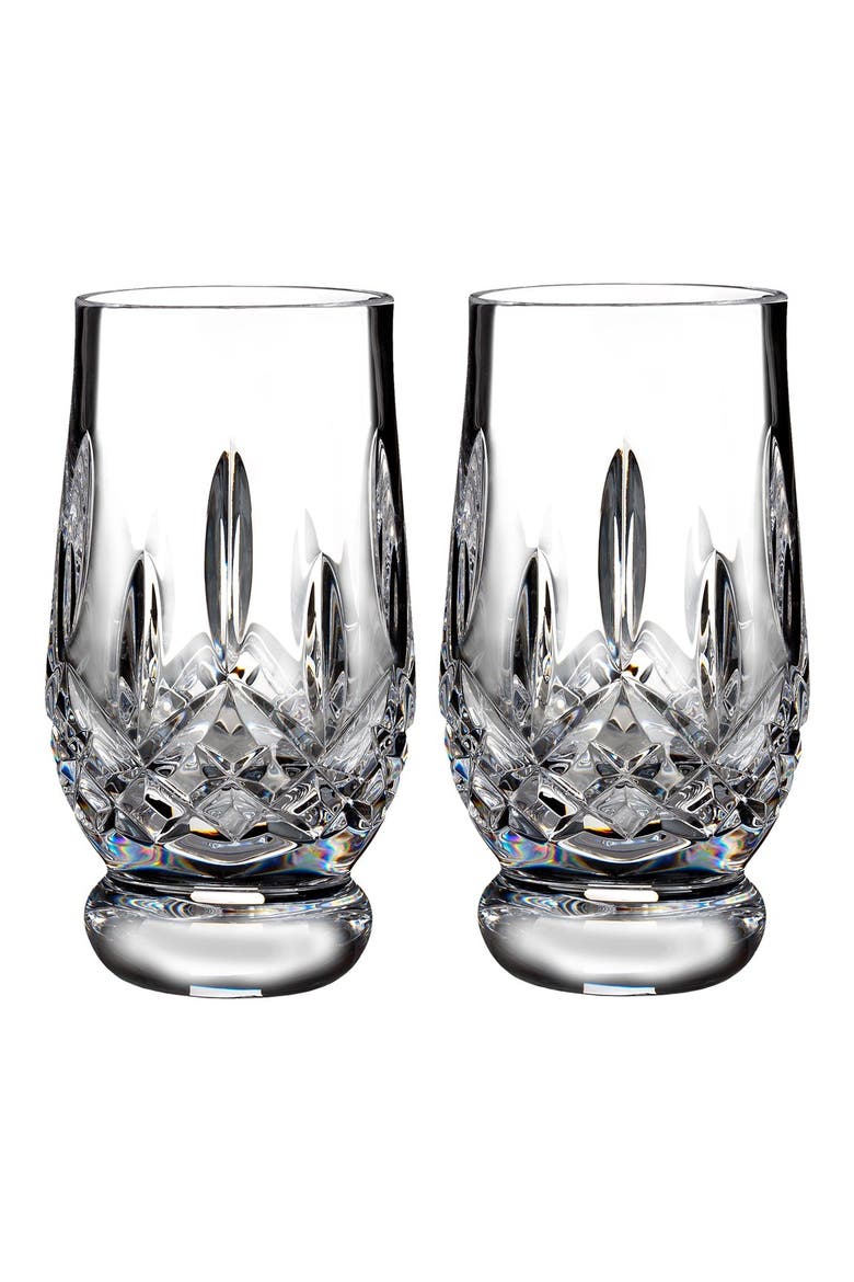Lismore Connoisseur Set of 2 Lead Crystal Footed Tasting Tumblers, Main, color, CLEAR