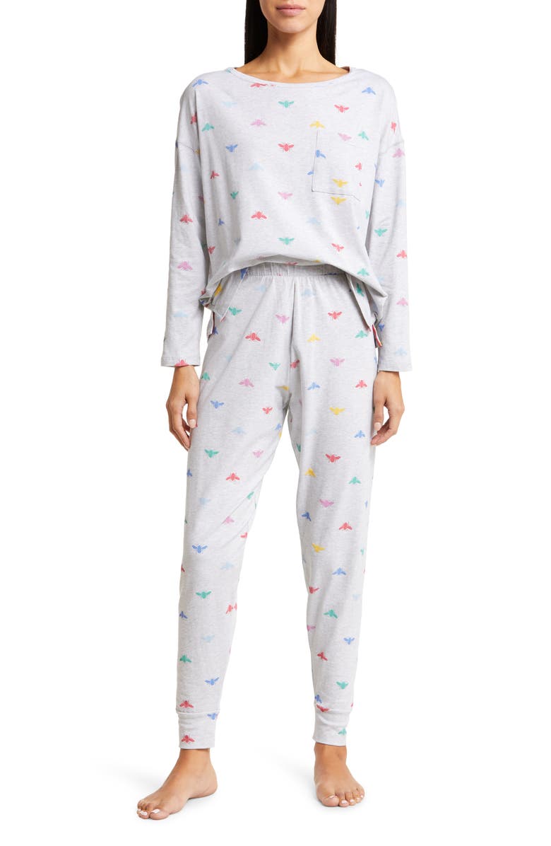 Joules Long Sleeve Stretch Cotton Jersey Pajamas, Main, color, 