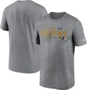 Nike Men's Nike Heather Gray Baltimore Ravens Legend Team Shoutout Performance T-Shirt