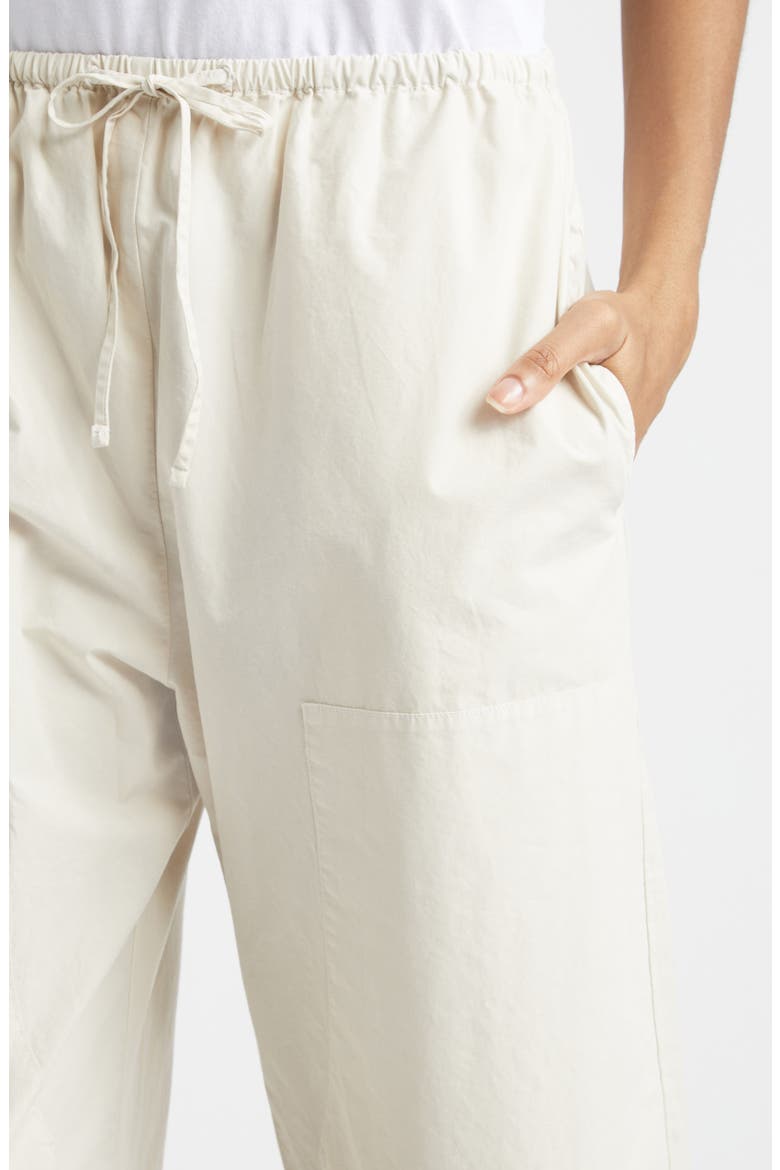Kyoto Cotton Drawstring Utility Crop Pants, Alternate, color, CHALK