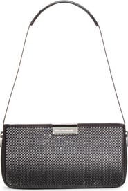 Alexander Wang Siren Pochette Studded Satin Shoulder Bag