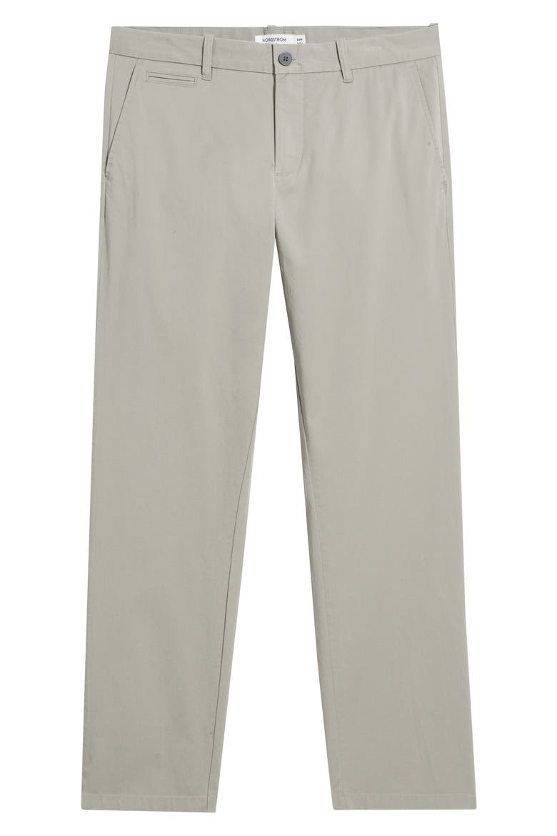 Slim Straight Stretch Cotton Twill Chinos, Alternate, color, GREY EARL