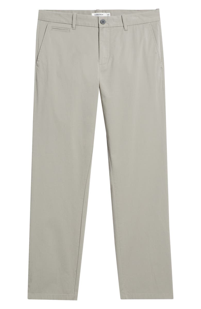 Nordstrom Slim Straight Stretch Cotton Twill Chinos, Alternate, color, Grey Earl