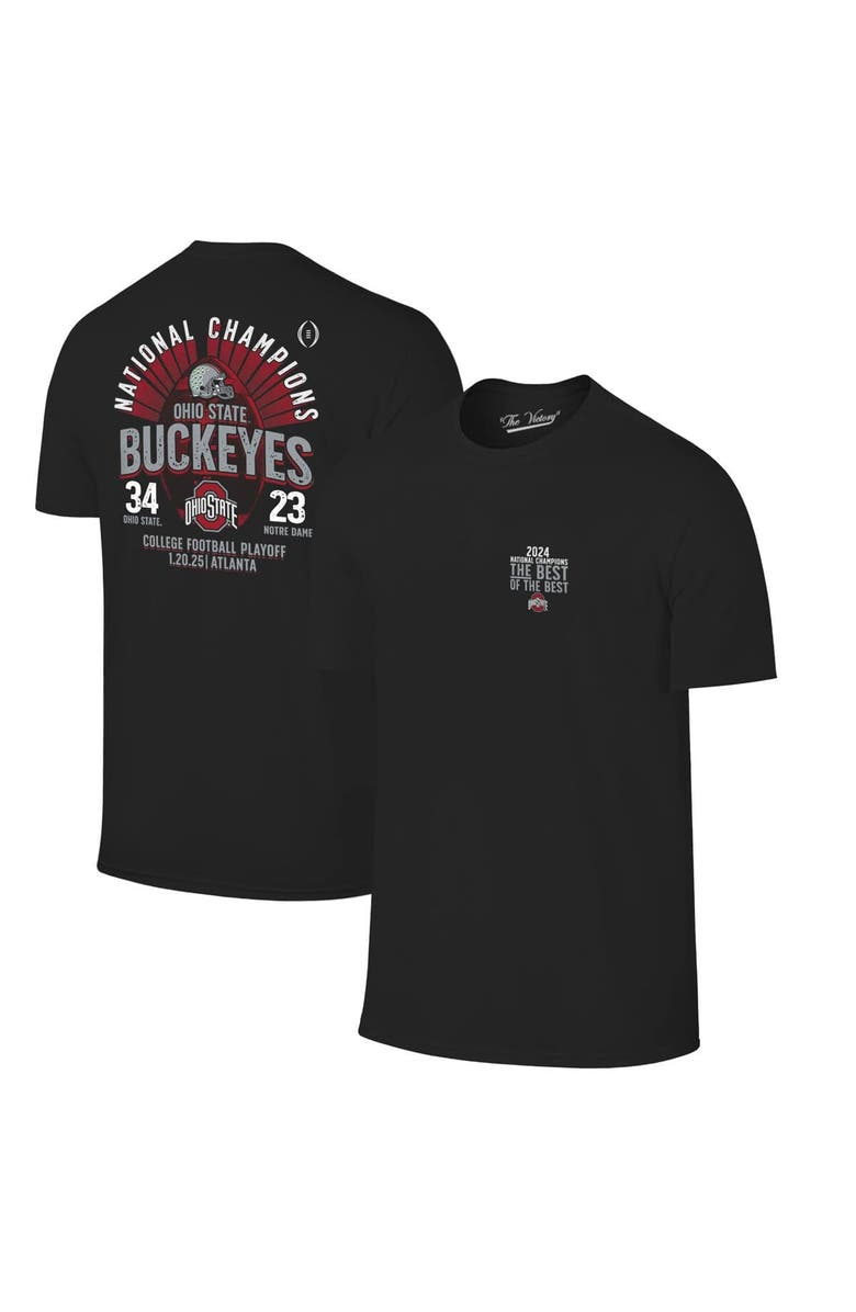 VICTORY LABEL Men's  Black Ohio State Buckeyes College Football Playoff 2024 National Champions Score T-Shirt, Alternate, color, 