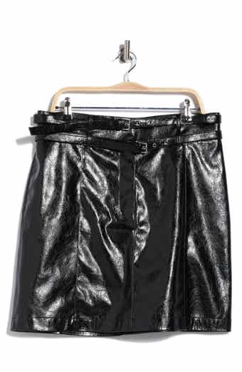 Vashy Faux Leather Skirt