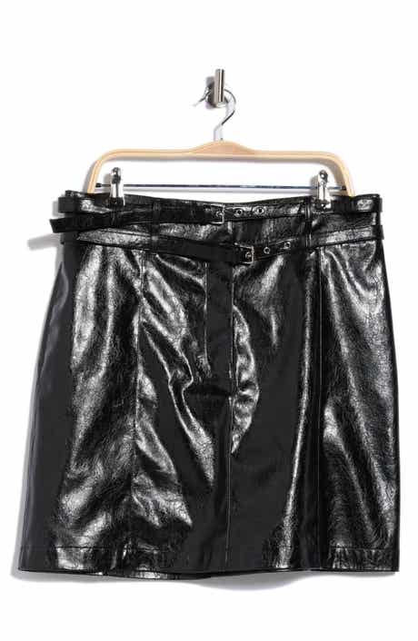 Vashy Faux Leather Skirt