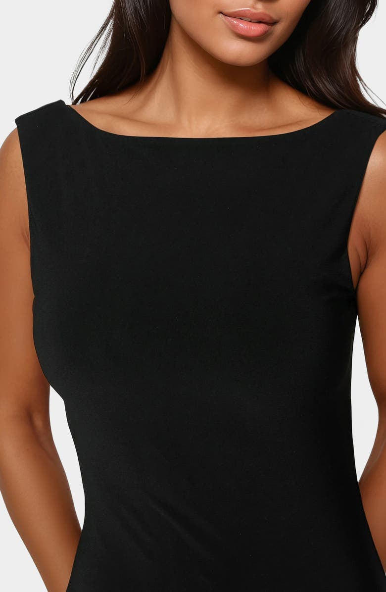 bebe Open Back Minidress, Alternate, color, Black