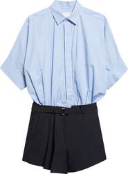 ■sacai■サカイ■Mixed Media Poplin & Jersey Top■トップス Sacai Mixed Media Poplin & Knit Top | Nordstrom