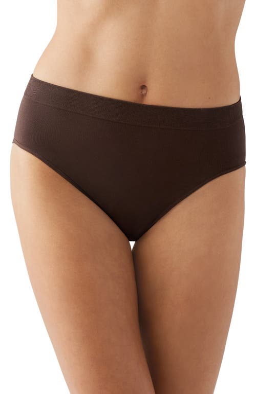 Wacoal B. Smooth Seamless High-cut Briefs In Brown