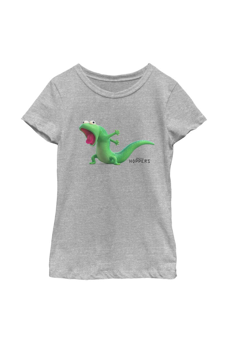 Girls' Tom Lizard Excitement Pose Graphic Short Sleeve T-Shirt, Main, color, Athletic Heather