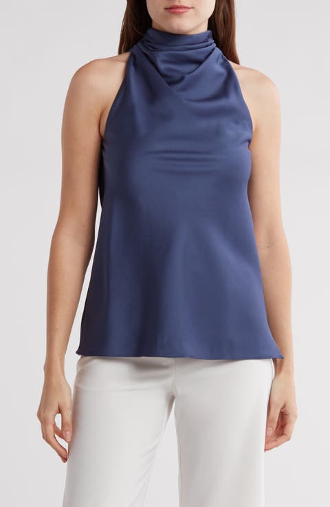 Jadis Cowl Neck Satin Tank
