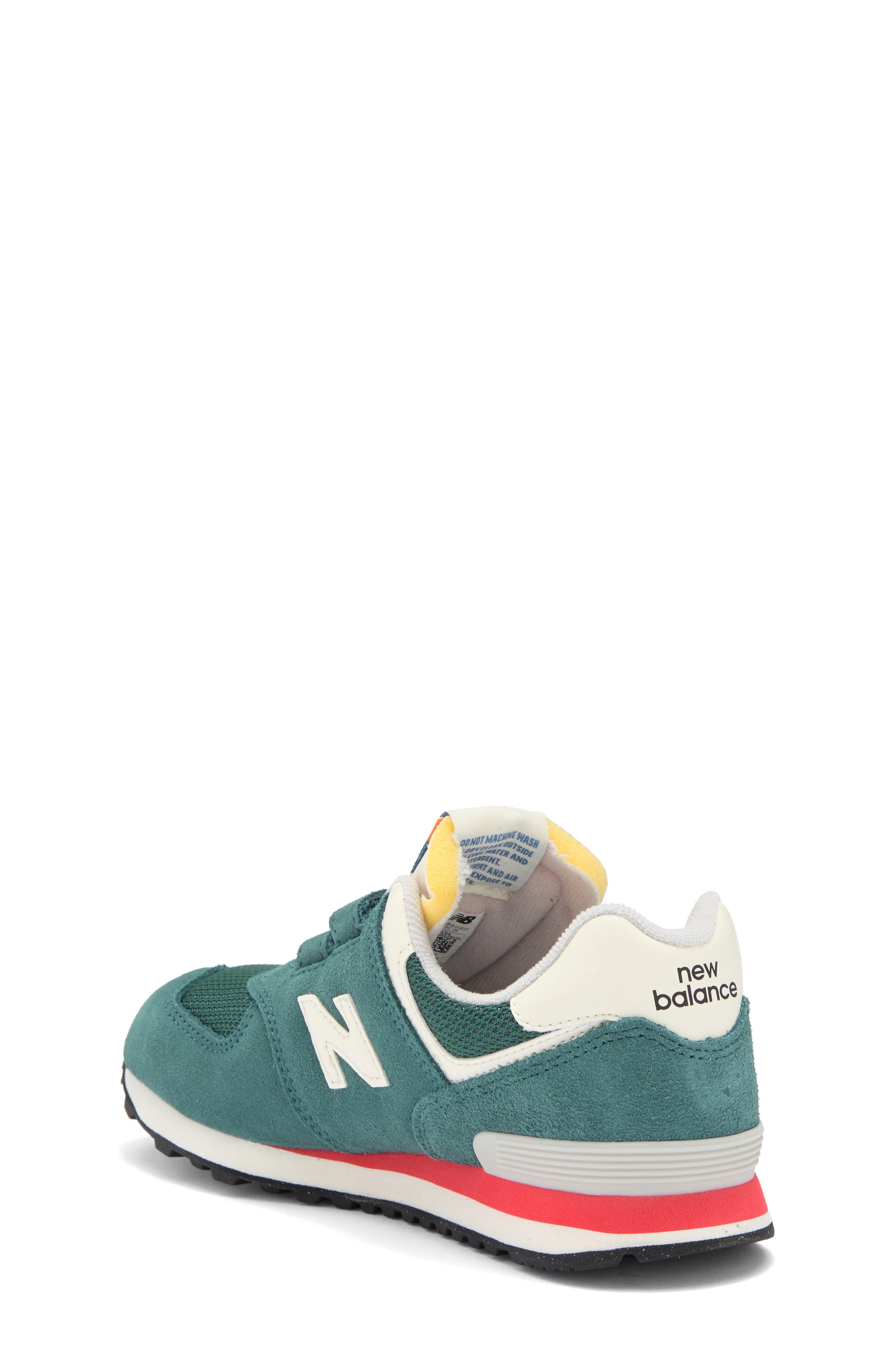 New Balance Kids' 574 Sneaker, Alternate, color, New Spruce/ Blast Red