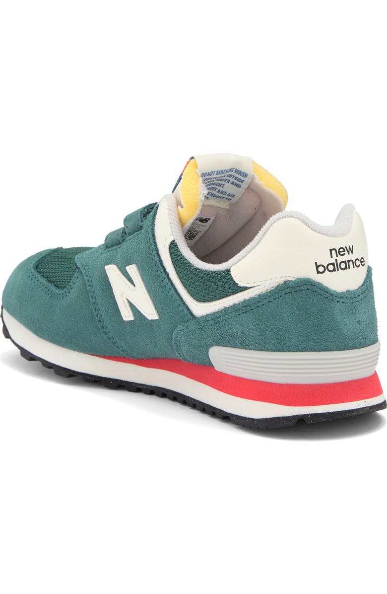 New Balance Kids' 574 Sneaker, Alternate, color, New Spruce/ Blast Red