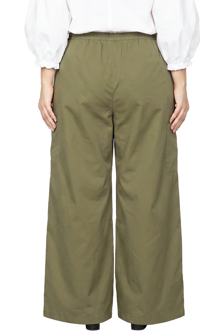 Wide Leg Parachute Pants, Alternate, color, OLIVE