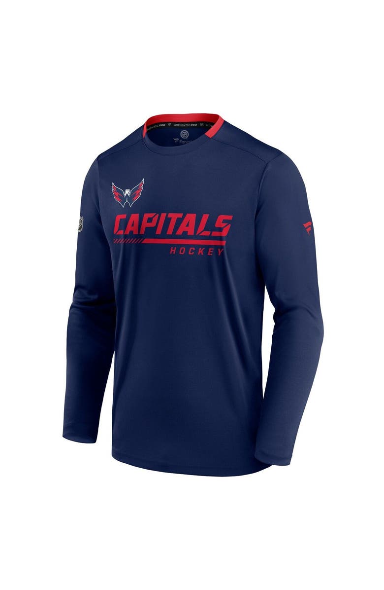 FANATICS Men's Fanatics Branded Navy Washington Capitals Authentic Pro Locker Room Long Sleeve T-Shirt, Alternate, color, 