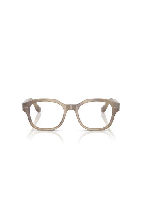 Brunello Cucinelli 53mm Rectangle Optical Glasses In Neutral