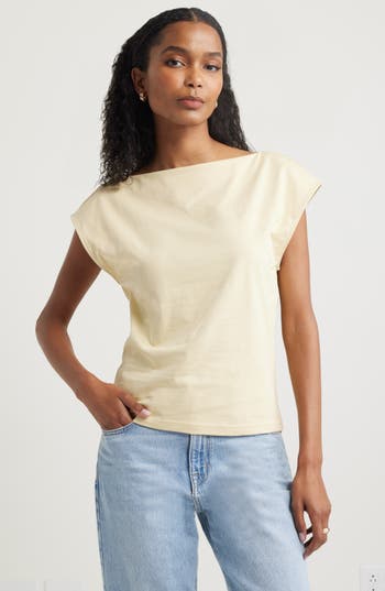 Nordstrom Pima Cotton Boat Neck T-shirt