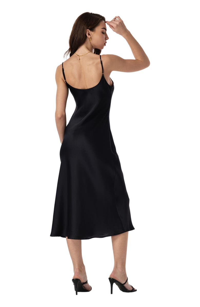 SILKSILKY Mulberry Silk Spaghetti Strap Long Nightgown, Alternate, color,