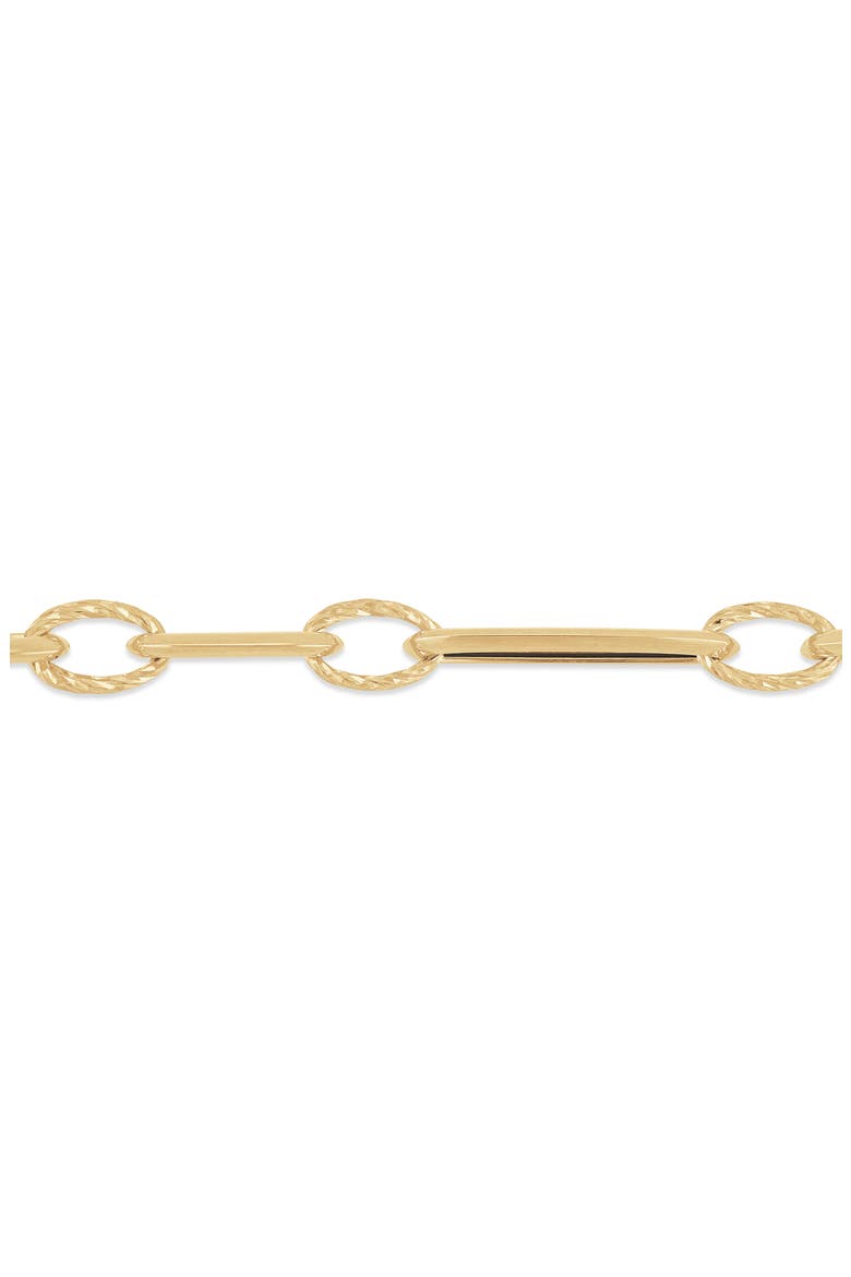 14k Gold Link Bracelet, Alternate, color, 14KY