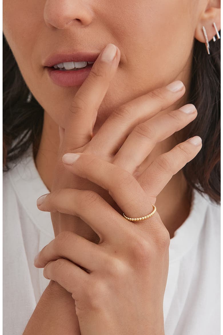 Bead Band Ring, Alternate, color, YELLOW GOLD