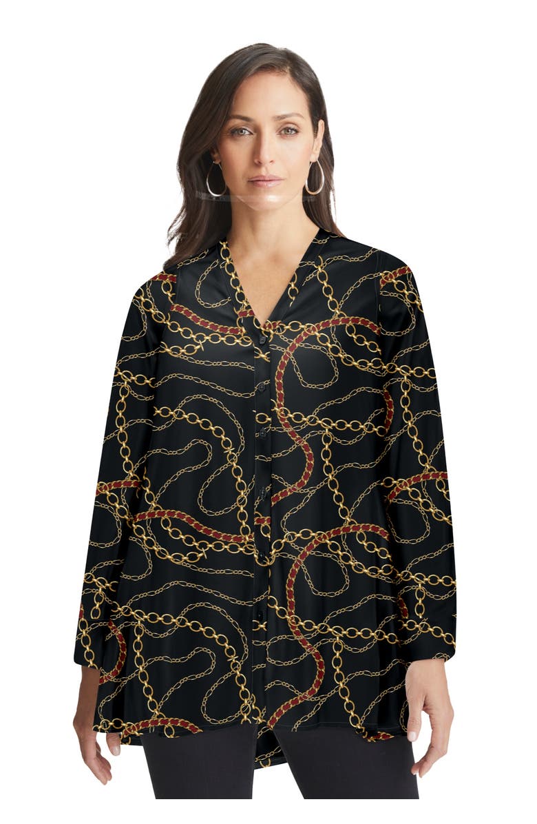 Jessica London Georgette High Low Tunic, Main, color, 