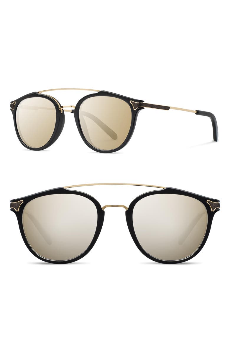 Shwood Kinsrow 49mm Acetate & Wood Sunglasses, Main, color,