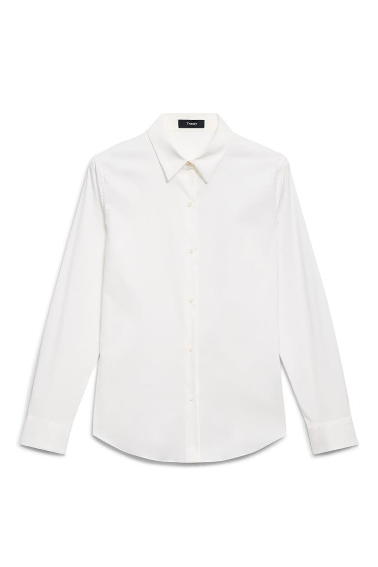 Classic Fitted Button-Up Shirt, Alternate, color, WHITE - 100