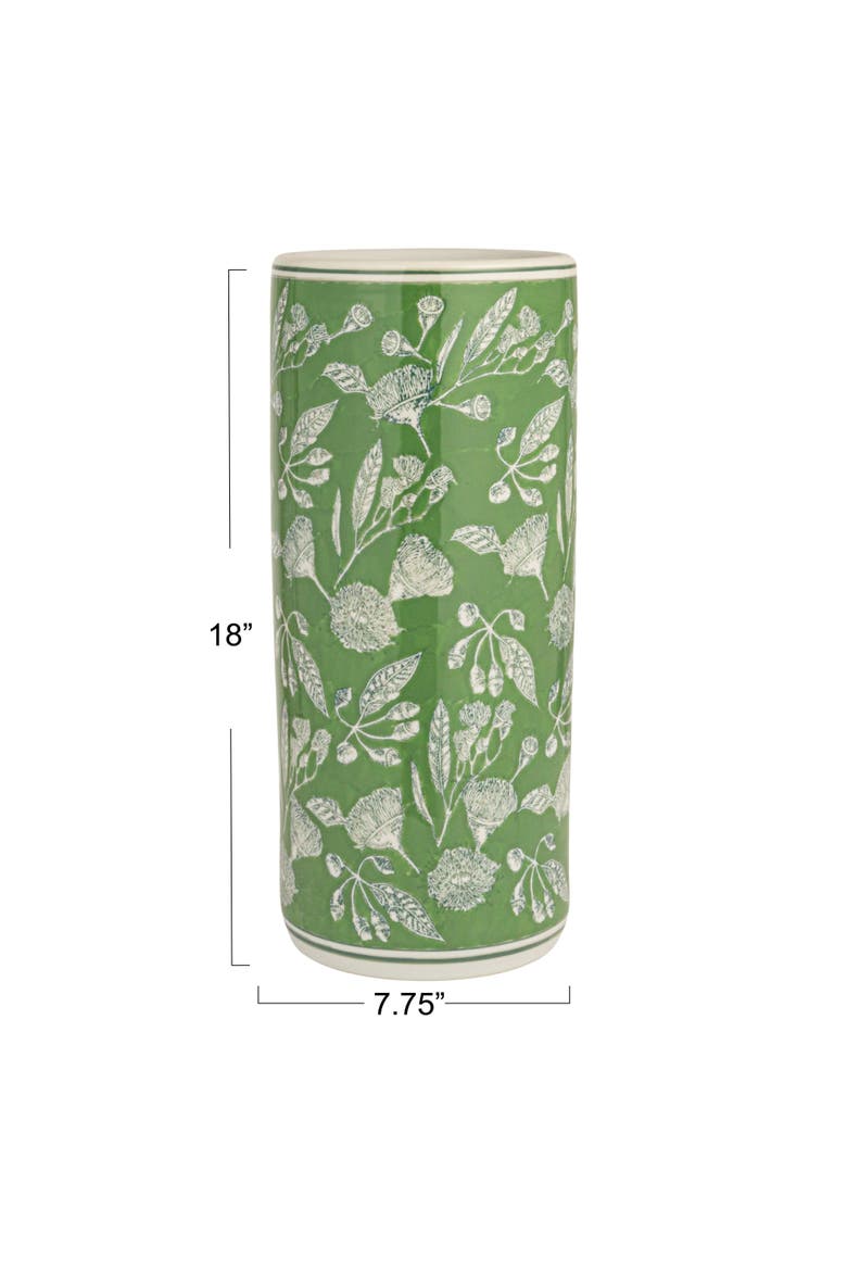 Green Ceramic Umbrella Stand, Alternate, color, Green