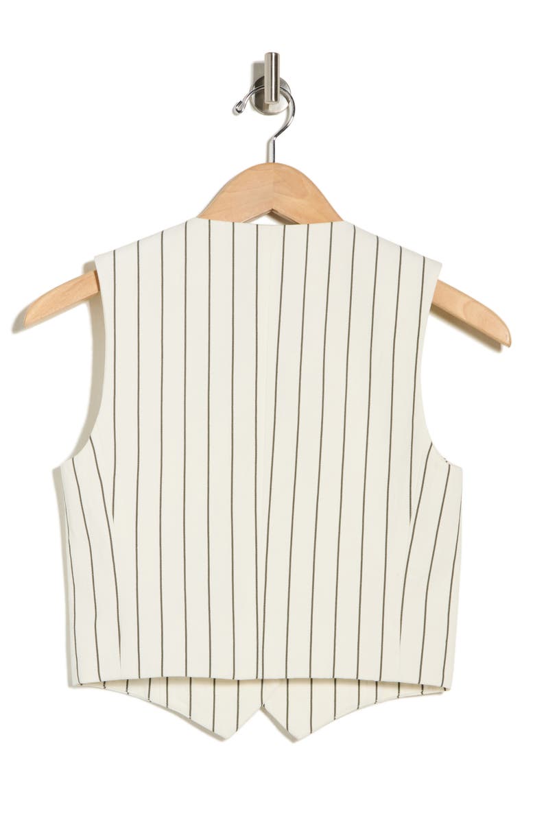 TWP Kikis Pinstripe Vest, Alternate, color, Ivory / Chocolate