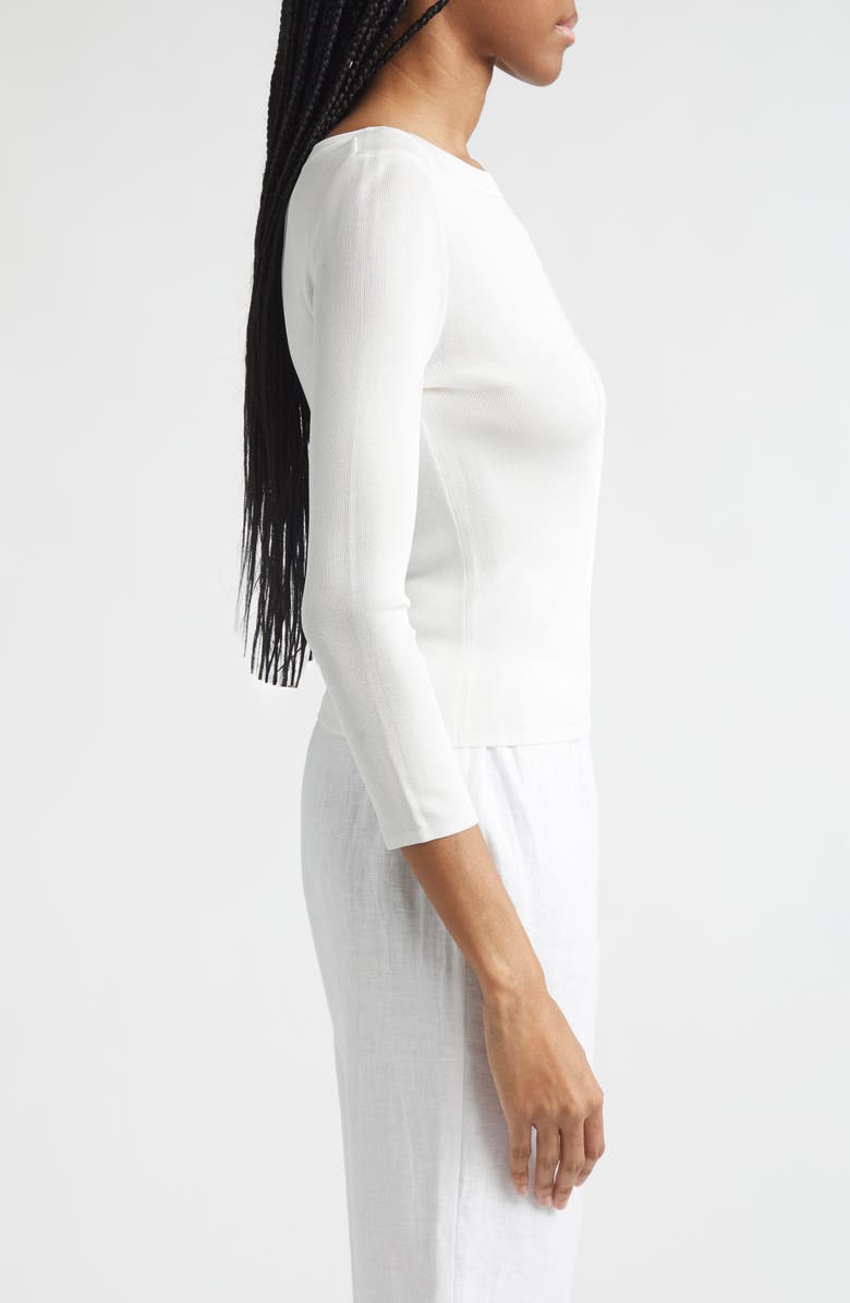 POSSE Aimee Knit Boat Neck Top, Alternate, color, Ivory