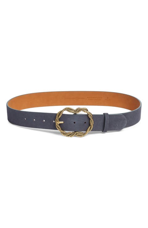 Carmen Twist Rope Buckle Leather Belt
