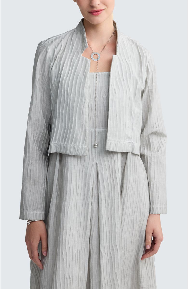 LUUKAA Ivelle Garment-Dyed Bolero Jacket, Main, color, Ash Grey