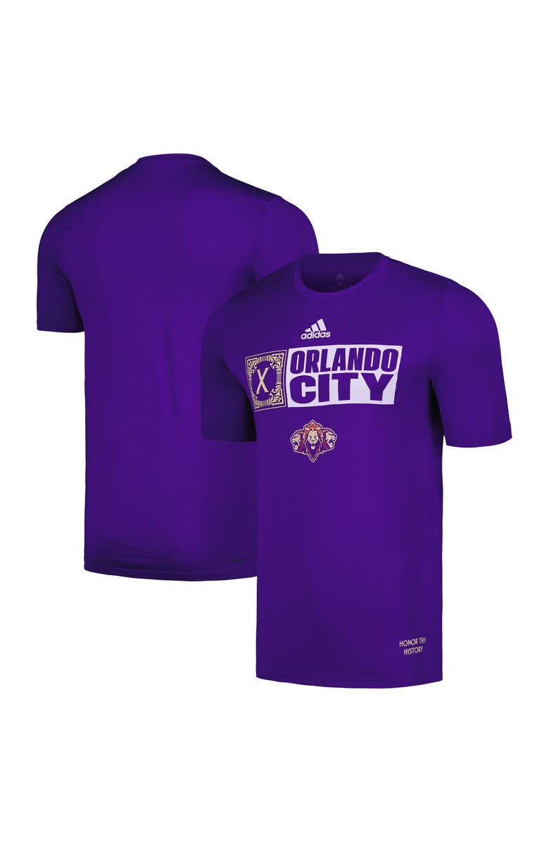 adidas Men's adidas Purple Orlando City SC 2024 Jersey Hook AEROREADY T-Shirt, Main, color, 
