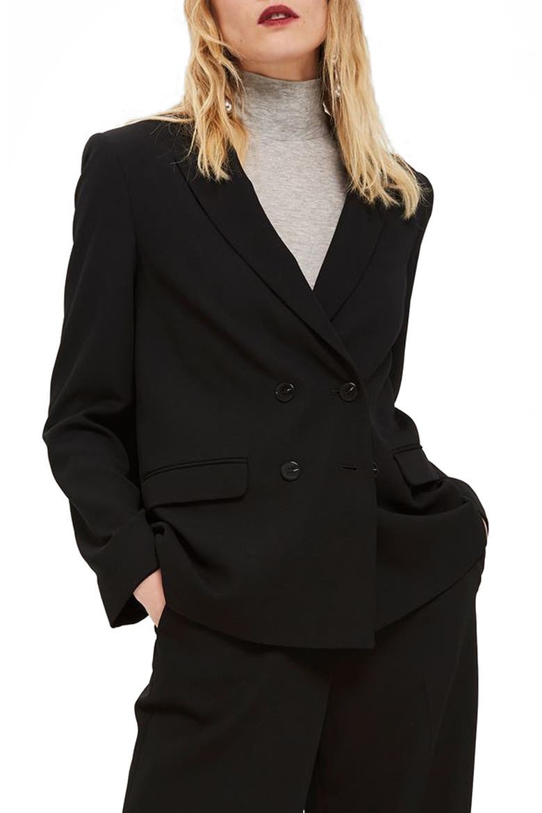 Slouch Suit Blazer, Main, color, BLACK