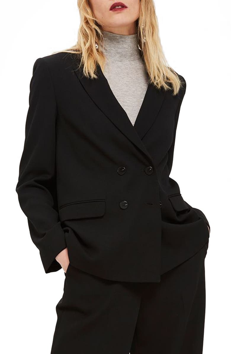 Topshop Slouch Suit Blazer, Main, color, 
