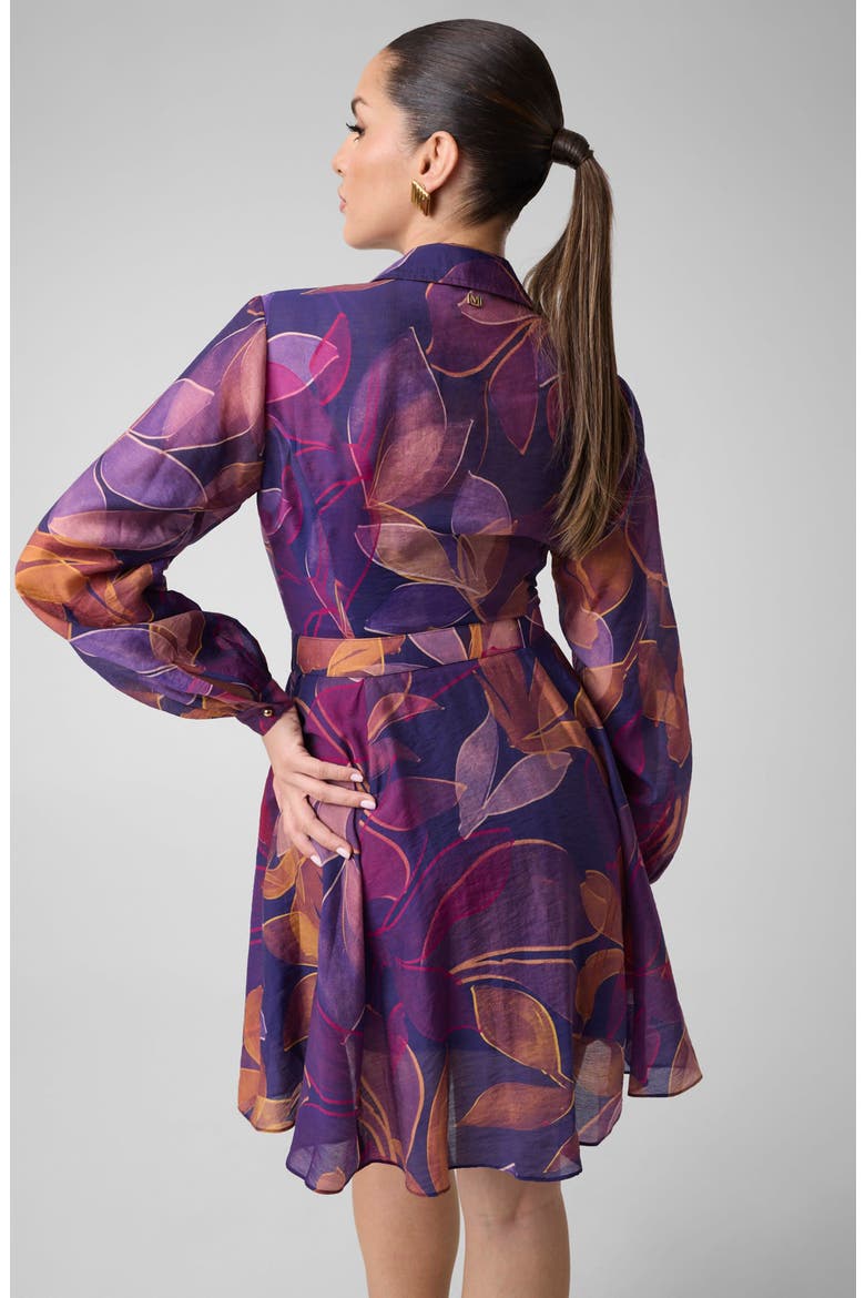 Autumn Print Long Sleeve Shirtdress, Alternate, color, BLUE PRINT MULTI WILDFLOWER