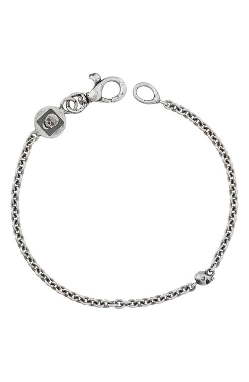 John Varvatos Skull Chain Bracelet In Silver