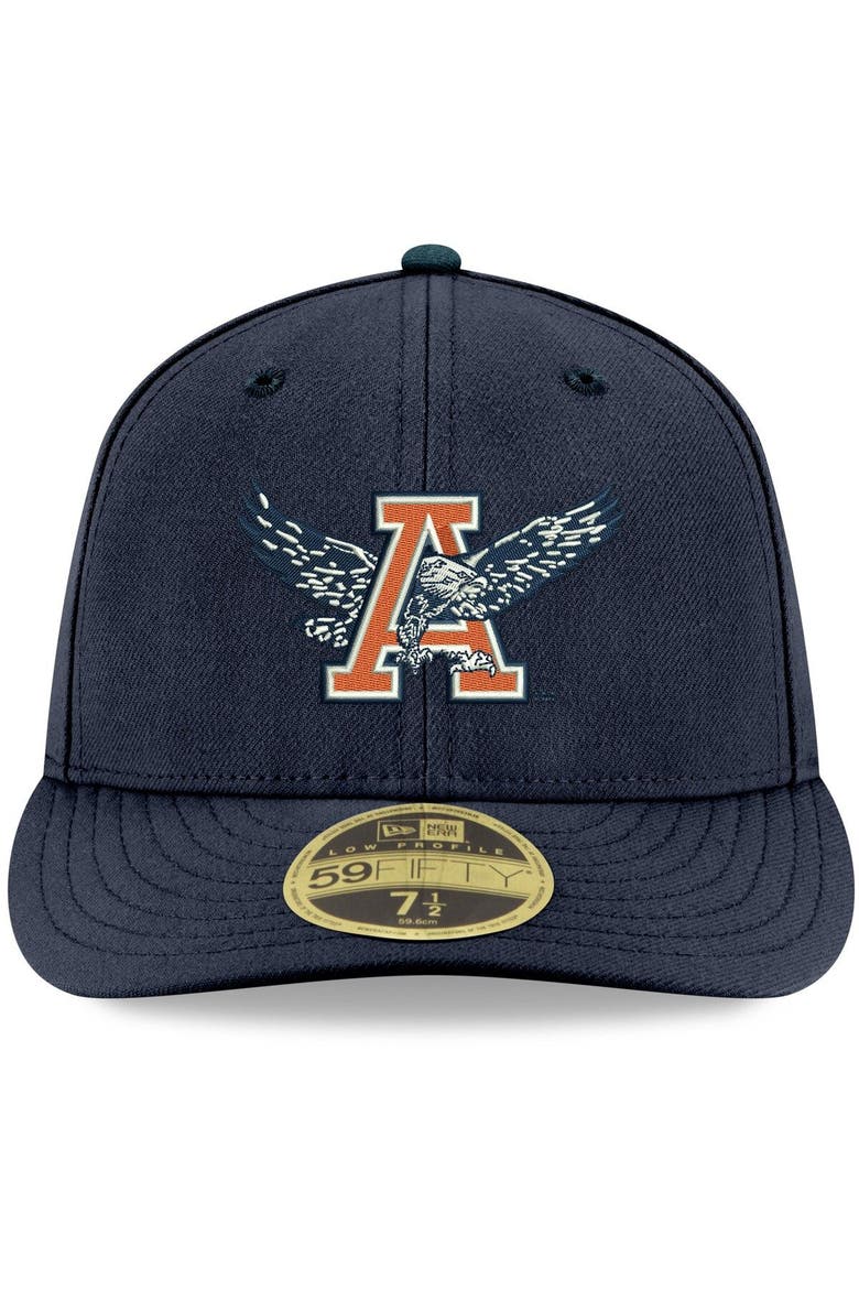 Men's New Era Navy Auburn Tigers Throwback Logo Basic Low Profile 59FIFTY Fitted Hat, Alternate, color, NAVY