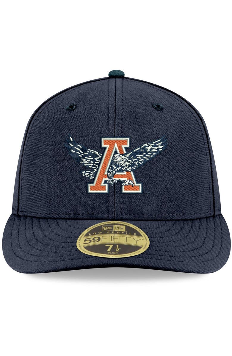 New Era Men's New Era Navy Auburn Tigers Throwback Logo Basic Low Profile 59FIFTY Fitted Hat, Alternate, color,