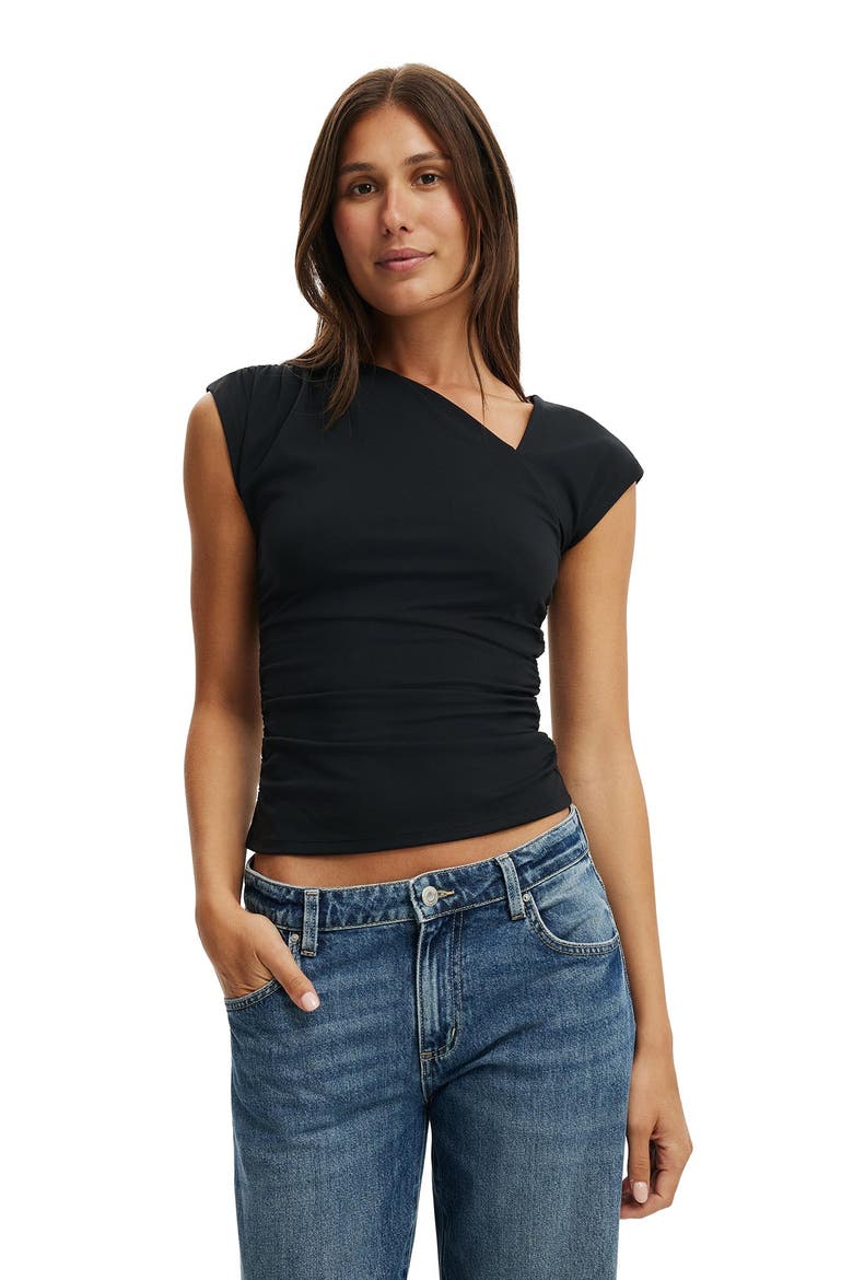 Women's Scout Asymmetric Short Sleeve, Main, color, Black