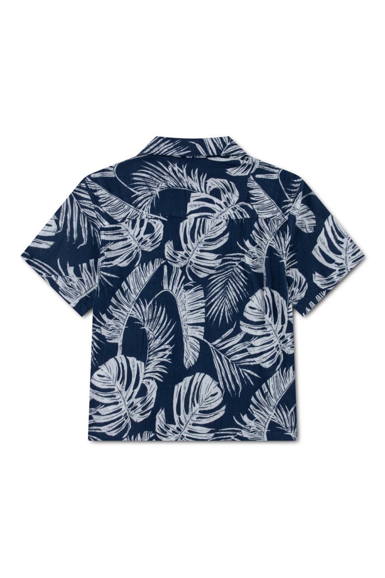 Kids' Cotton Gauze Camp Shirt, Alternate, color, SARGASSO SEA