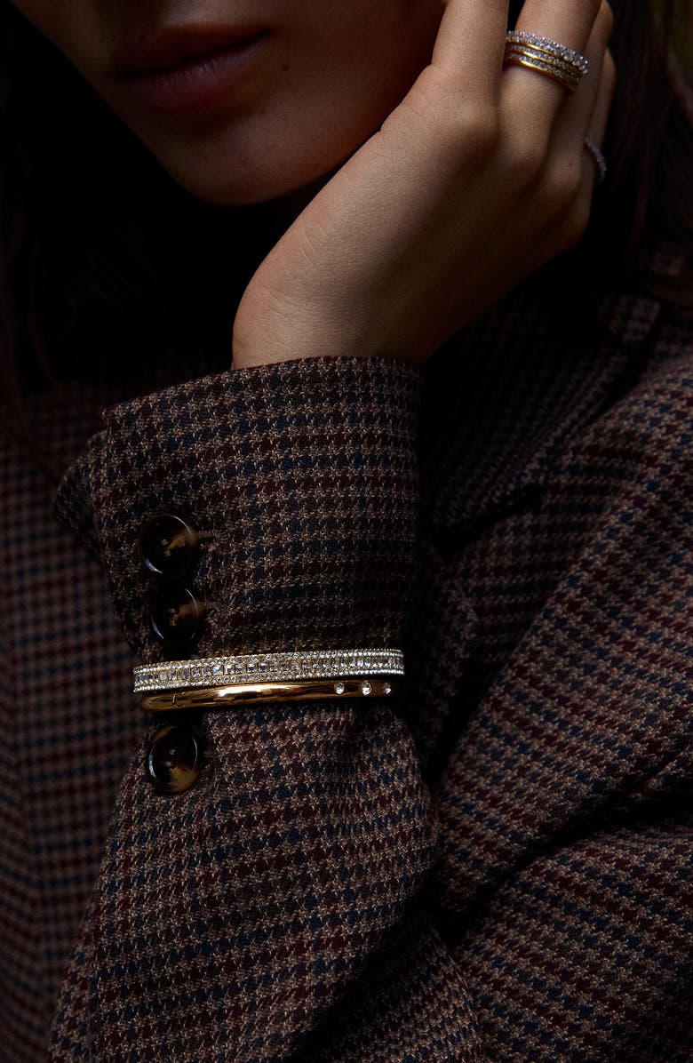 BaubleBar Helena Crystal Bangle, Alternate, color, Clear