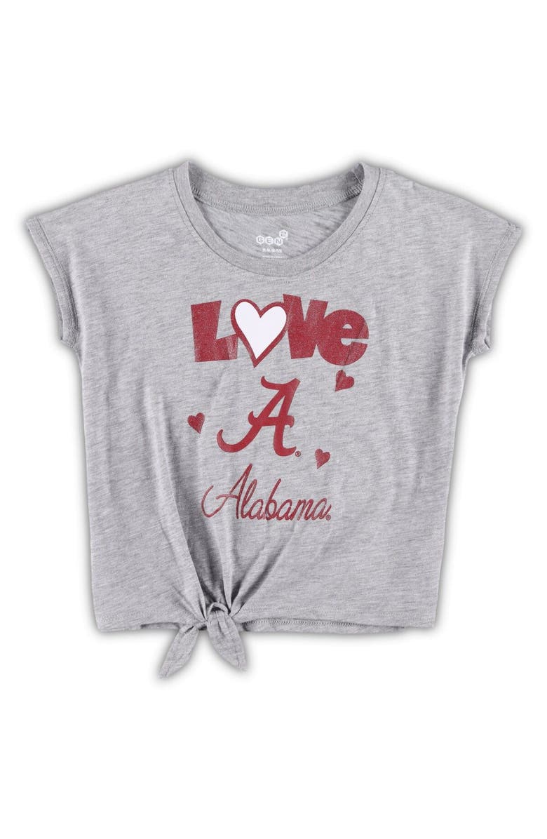 Outerstuff Toddler Heather Gray/Crimson Alabama Crimson Tide Forever Love Team T-Shirt & Leggings Set, Alternate, color, 