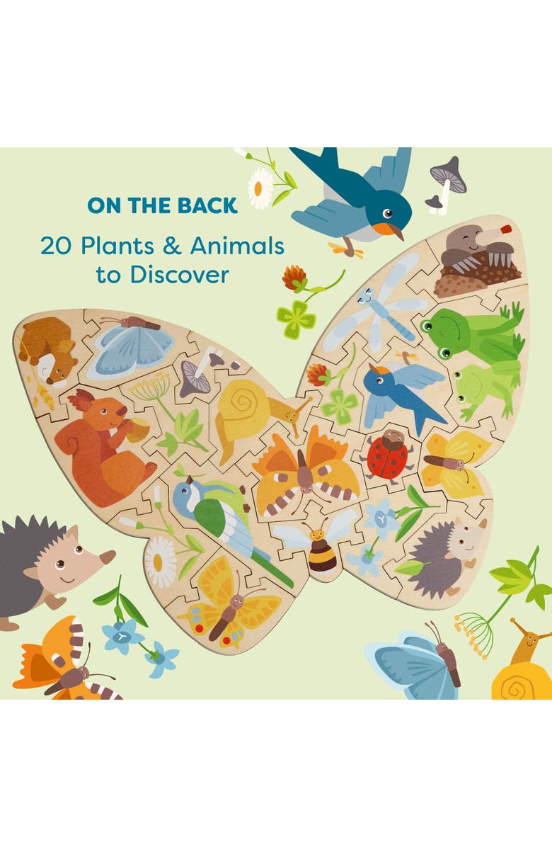 HABA Wooden Puzzle Butterfly - 2 in 1 Reversible Puzzle, Alternate, color, Multi