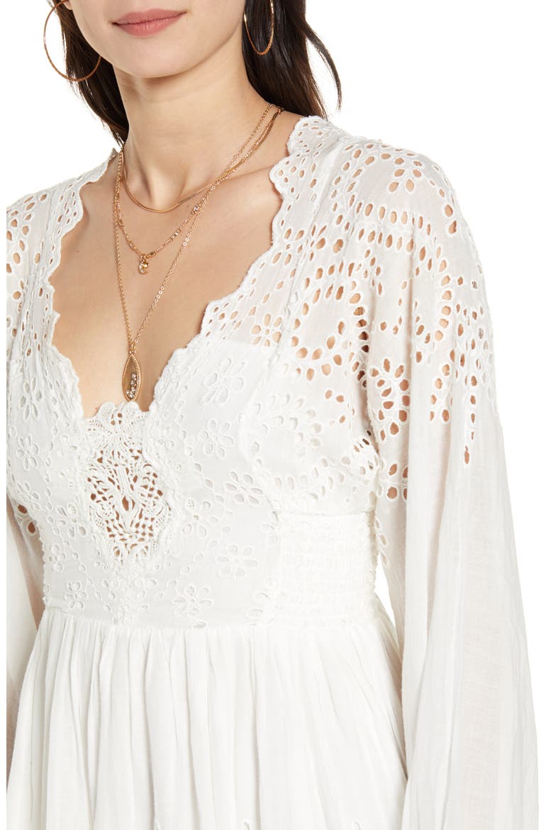 Lottie Long Sleeve Minidress, Alternate, color, IVORY