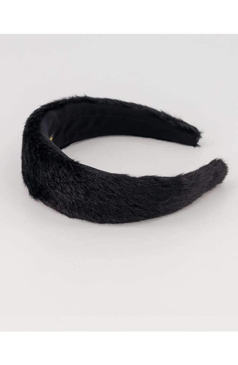Alexandre de Paris Faux Fur headband, Alternate, color, Black