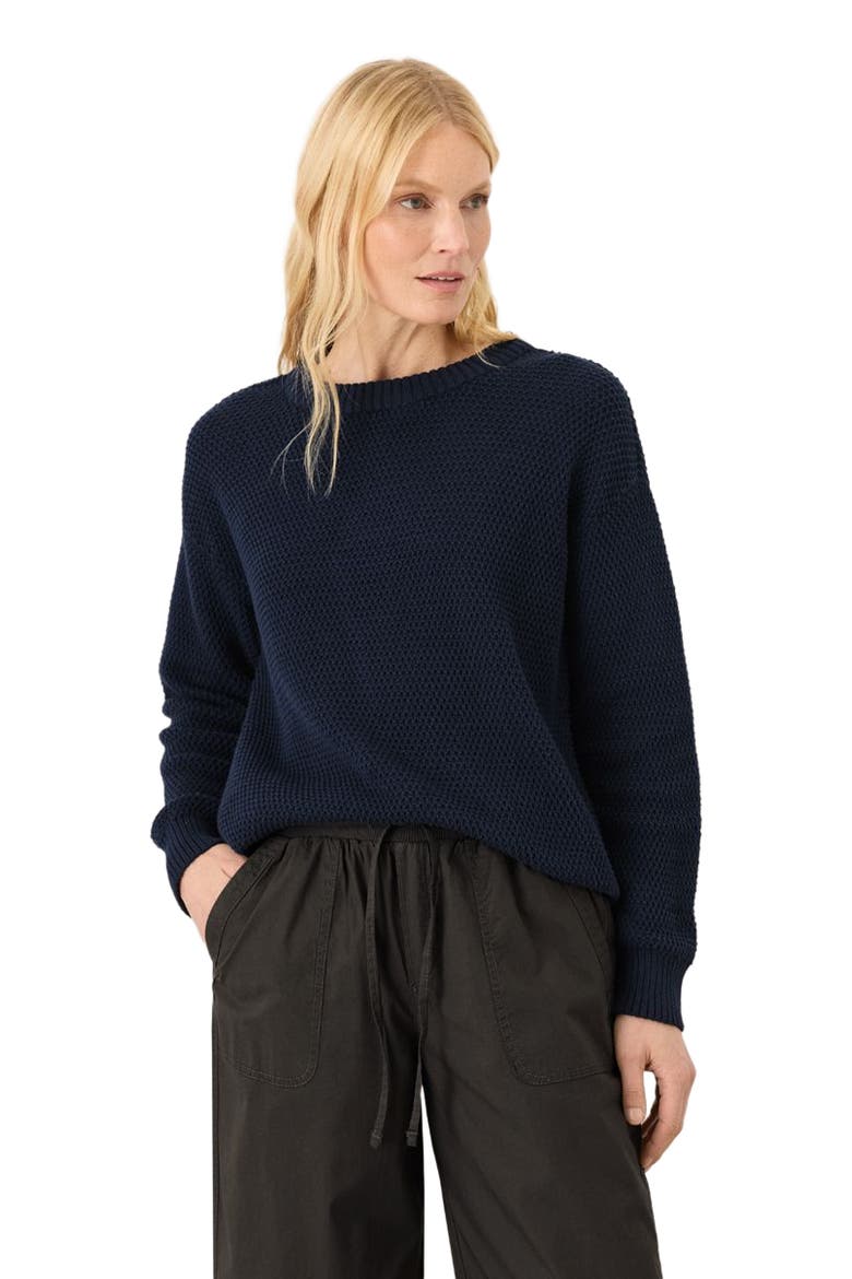 Organic Cotton Shoreline Pullover Sweater, Alternate, color, Navy