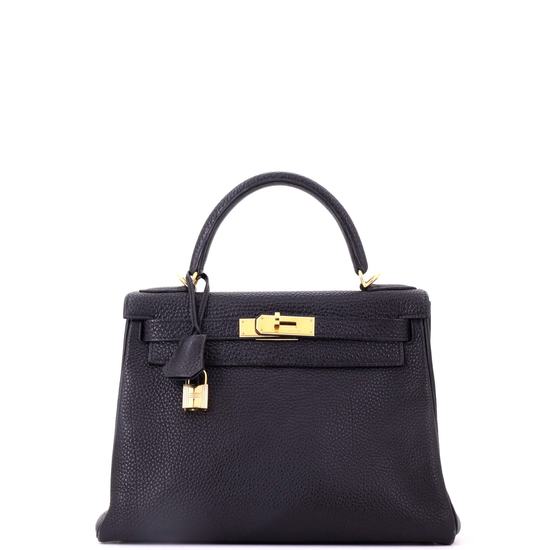 Kelly Handbag Black Togo with Gold Hardware 28, Main, color, Noir