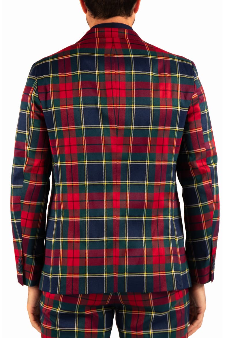 Holiday Tartan Plaid Sport Coat, Alternate, color, RED
